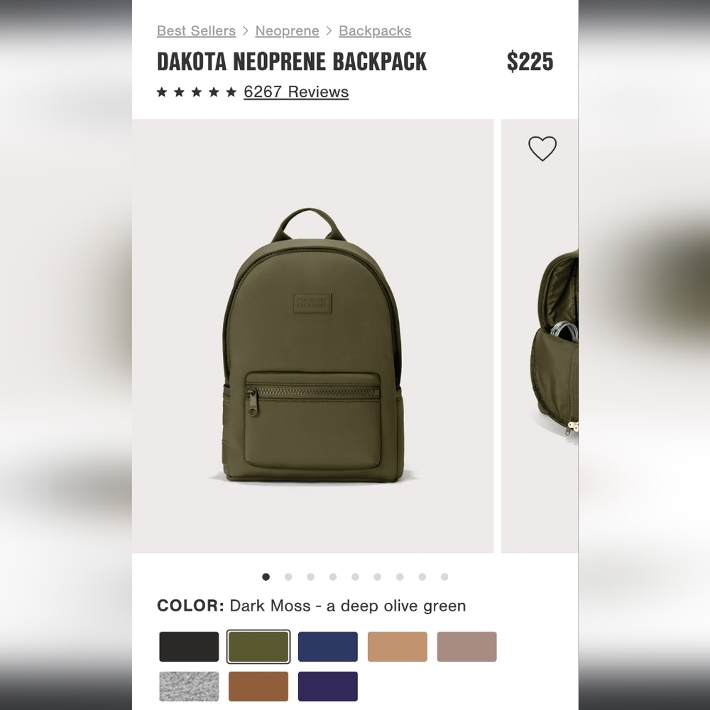 Dakota Neoprene Backpack - Dark Moss